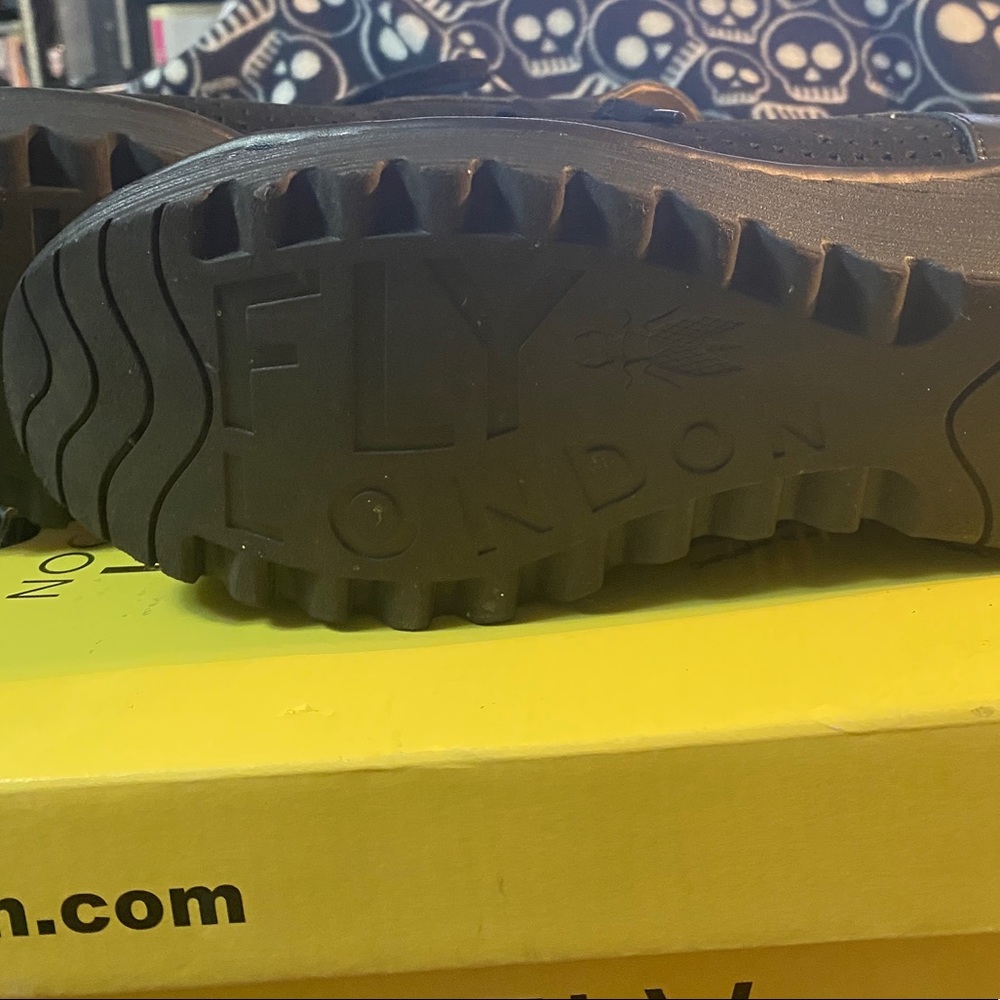 Fly London Black Wedges - Picture 9 of 14